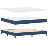Letto box spring con materasso con materasso Blu 200 x 200 cm