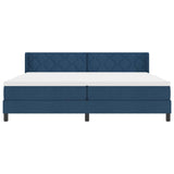 Letto box spring con materasso con materasso Blu 200 x 200 cm