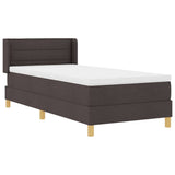 Letto a molle con testiera Marrone Scuro 200 x 80 cm Poliestere