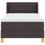 Letto a molle con testiera Marrone Scuro 200 x 80 cm Poliestere