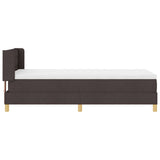 Letto a molle con testiera Marrone Scuro 200 x 80 cm Poliestere