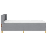 Letto a molle con materasso Grigio chiaro 190 x 90 cm Tessuto