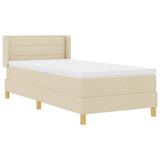Letto a Molle< / strong> Crema 90 x 190 cm Tessuto
