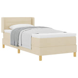 Letto a molle con materasso Crema 200 x 100 cm Poliestere