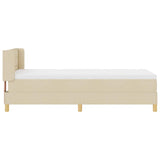 Letto a molle con materasso Crema 200 x 100 cm Poliestere