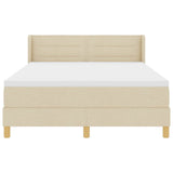 Letto a Molle< / strong> Crema 140 x 190 cm Tessuto