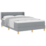 Letto a molle con materasso Grigio chiaro 200 x 140 cm Tessuto