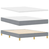 Letto a molle con materasso Grigio chiaro 200 x 140 cm Tessuto