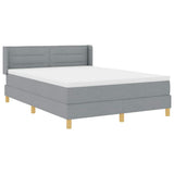 Letto a molle con materasso Grigio chiaro 200 x 140 cm Tessuto