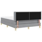 Letto a molle con materasso Grigio chiaro 200 x 140 cm Tessuto