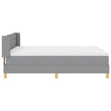Letto a molle con materasso Grigio chiaro 200 x 140 cm Tessuto