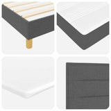 Letto a molle con materasso Grigio scuro 200 x 180 cm Tessuto
