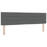 Letto a molle con materasso Grigio scuro 200 x 180 cm Tessuto