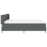 Letto a molle con materasso Grigio scuro 200 x 180 cm Tessuto