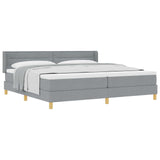 Letto a molle con materasso Grigio chiaro 200 x 200 cm Tessuto