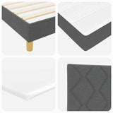Letto a molle con testiera Grigio scuro 200 x 80 cm Tessuto