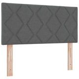Letto a molle con testiera Grigio scuro 200 x 80 cm Tessuto