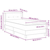 Letto a molle con materasso Talpa 200 x 80 cm Poliestere