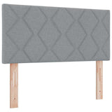 Letto a molle con testiera Grigio chiaro 200 x 100 cm Tessuto