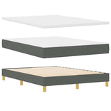 Letto a molle con testiera Grigio scuro 190 x 140 cm Poliestere