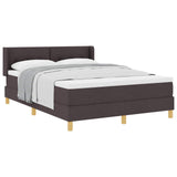 Letto a molle Marrone Scuro 190 x 140 cm Poliestere