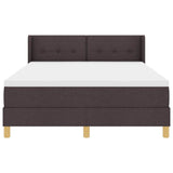 Letto a molle Marrone Scuro 190 x 140 cm Poliestere