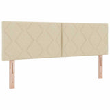 Letto a molle con materasso Crema 190 x 140 cm Poliestere