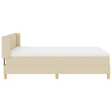 Letto a molle con materasso Crema 190 x 140 cm Poliestere