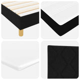 Letto a molle con testiera Nero 200 x 140 cm Tessuto