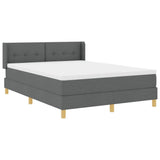 Letto a molle con testiera Grigio scuro 200 x 160 cm Tessuto