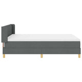 Letto a molle con testiera Grigio scuro 200 x 160 cm Tessuto