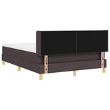 Letto a molle con testiera Marrone Scuro 200 x 160 cm Tessuto