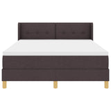 Letto a molle con testiera Marrone Scuro 200 x 160 cm Tessuto