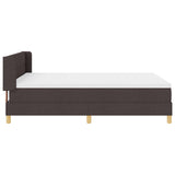 Letto a molle con testiera Marrone Scuro 200 x 160 cm Tessuto