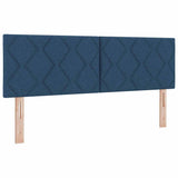 Letto a molle con testiera Blu 200 x 160 cm Tessuto