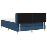 Letto a molle con testiera Blu 200 x 160 cm Tessuto