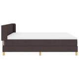 Letto a molle con testiera Marrone Scuro 200 x 180 cm Tessuto