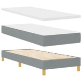 Letto a molle con testiera Grigio chiaro 200 x 80 cm Tessuto