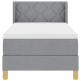 Letto a molle con testiera Grigio chiaro 200 x 80 cm Tessuto