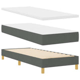 Letto a molle con cuscino Grigio scuro 200 x 80 cm Tessuto