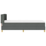 Letto a molle con cuscino Grigio scuro 200 x 80 cm Tessuto