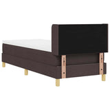 Letto a molle con testiera Marrone Scuro 200 x 80 cm Poliestere