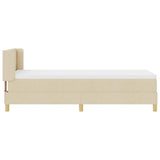 Letto a molle con testiera Crema 200 x 80 cm Tessuto