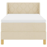 Letto a Molle< / strong> Crema 90 x 200 cm Tessuto