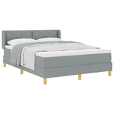 Letto a molle con testiera Grigio chiaro 200 x 160 cm Tessuto