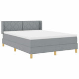 Letto a molle con testiera Grigio chiaro 200 x 160 cm Tessuto