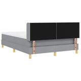 Letto a molle con testiera Grigio chiaro 200 x 160 cm Tessuto