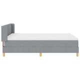 Letto a molle con testiera Grigio chiaro 200 x 160 cm Tessuto