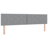 Letto a molle con testiera Grigio chiaro 200 x 200 cm Tessuto