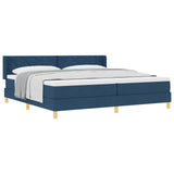 Letto a molle con materasso Blu 200 x 200 cm Tessuto